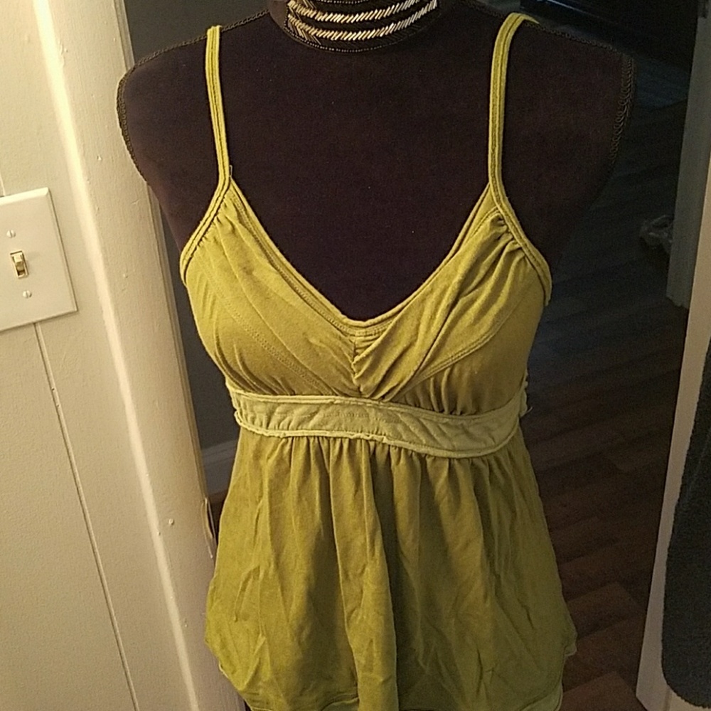 SALE - Green  V neck Tank Top